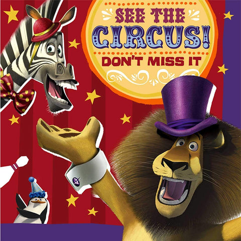 Madagascar 3 Lunch Napkins (16) Party Accessory Madagascar 3 Lunch Napkins (16) Party Accessory