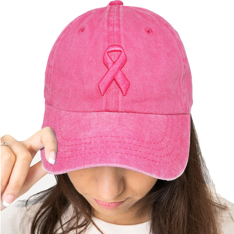 Giavuwn Breast Cancer Awareness Hat for Women, Embroidered Pink Ribbon 3D Logo Baseball Cap Pink Giavuwn Breast Cancer Awareness Hat for Women, Embroidered Pink Ribbon 3D Logo Baseball Cap Pink