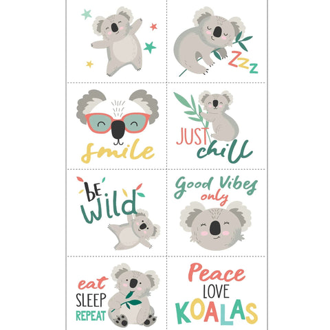 Koala Temporary Tattoo Sheets | 8 Pcs. Koala Temporary Tattoo Sheets | 8 Pcs.