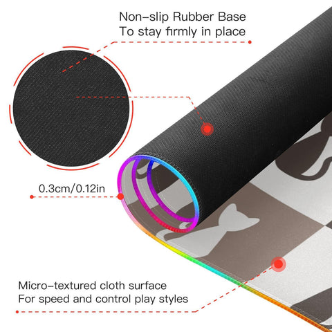 Cats Wireless Charging Mouse Pad for Mobile Phone Extra Large Gaming Mousepad with 13 Lighting Modes Computer Mat for Gaming MacBook PC Laptop Desk Office Home Cats Wireless Charging Mouse Pad for Mobile Phone Extra Large Gaming Mousepad with 13 Lighting Modes Computer Mat for Gaming MacBook PC Laptop Desk Office Home