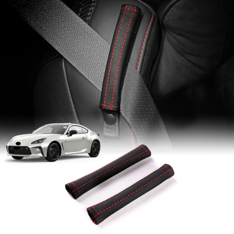 KUNGKIC for Toyota GR86 Subaru BRZ 2021 2022 2023 2024 Seat Belt Pads Cover Kit PU Leather Interior Decoration Accessories 2PCS Black KUNGKIC for Toyota GR86 Subaru BRZ 2021 2022 2023 2024 Seat Belt Pads Cover Kit PU Leather Interior Decoration Accessories 2PCS Black