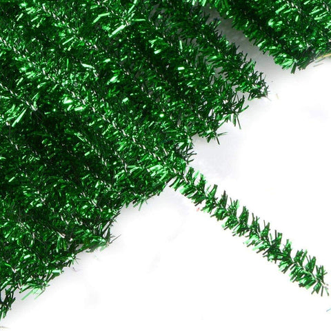 100pcs Pipe Cleaners Chenille Stems for DIY Art Supplies Craft Projects 6mmx30cm Christmas Pipe Cleaners Decoration, Glitter Green 100pcs Pipe Cleaners Chenille Stems for DIY Art Supplies Craft Projects 6mmx30cm Christmas Pipe Cleaners Decoration, Glitter Green