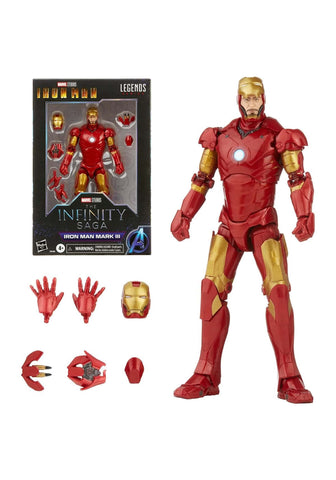 Marvel Hasbro Legends Series 6-inch Scale Action Figure Toy Iron Man Mark 3 Infinity Saga Character, Premium Design and 5 Accessories Marvel Hasbro Legends Series 6-inch Scale Action Figure Toy Iron Man Mark 3 Infinity Saga Character, Premium Design and 5 Accessories