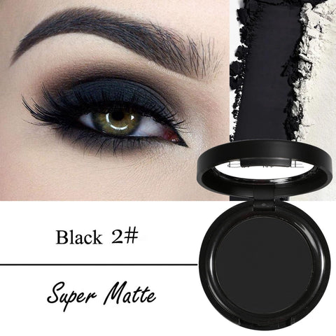 Rosarden Black Eyeshadow, Black Single Eye Shadow, Smokey Eyeshadow Palette, Pressed Powder Matte Eye Shadow Palette, Easy To Apply Waterproof Black Halloween Goth Makeup Palette Rosarden Black Eyeshadow, Black Single Eye Shadow, Smokey Eyeshadow Palette, Pressed Powder Matte Eye Shadow Palette, Easy To Apply Waterproof Black Halloween Goth Makeup Palette