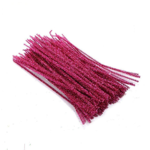 100pcs Pipe Cleaners Chenille Stems for DIY Art Supplies Craft Projects 6mmx30cm Christmas Pipe Cleaners Decoration, Glitter Pink 100pcs Pipe Cleaners Chenille Stems for DIY Art Supplies Craft Projects 6mmx30cm Christmas Pipe Cleaners Decoration, Glitter Pink