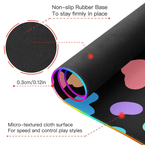 Color Cow Wireless Charging Mouse Pad for Mobile Phone Extra Large Gaming Mousepad with 13 Lighting Modes Extended Desk Mat for Gaming MacBook PC Laptop Desk Home Office Color Cow Wireless Charging Mouse Pad for Mobile Phone Extra Large Gaming Mousepad with 13 Lighting Modes Extended Desk Mat for Gaming MacBook PC Laptop Desk Home Office