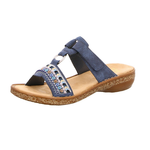 Rieker Women's Frühjahr/Sommer 628m6 Mules, Blue, 6.5 UK Rieker Women's Frühjahr/Sommer 628m6 Mules, Blue, 6.5 UK