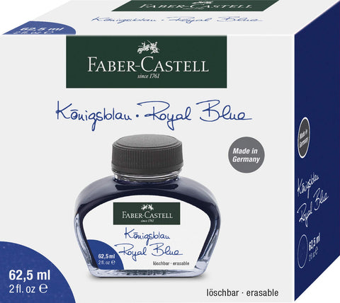 Faber-Castell 148701 Ink Glass for Writing Instruments with Converter, Royal Blue, 62.5 ml, Pack of 1 Faber-Castell 148701 Ink Glass for Writing Instruments with Converter, Royal Blue, 62.5 ml, Pack of 1