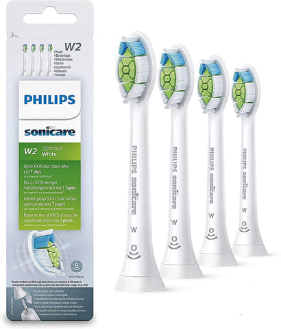 Philips Sonicare W2 Optimal White (was DiamondClean) interchangeable sonic brush heads HX6064/12 4-pack Standard size Click-on BrushSync mode pairing Philips Sonicare W2 Optimal White (was DiamondClean) interchangeable sonic brush heads HX6064/12 4-pack Standard size Click-on BrushSync mode pairing