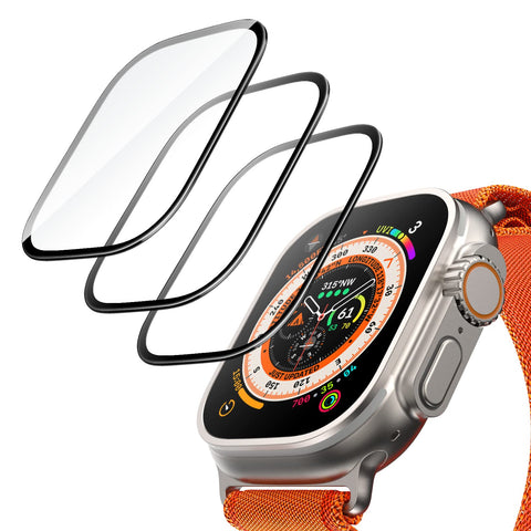 JETech Screen Protector for Apple Watch Ultra 2/1 49mm, Full Coverage Tempered Glass, HD Clear, 3 Pack JETech Screen Protector for Apple Watch Ultra 2/1 49mm, Full Coverage Tempered Glass, HD Clear, 3 Pack