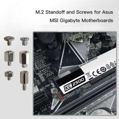500PCS M.2 SSD Screw Kit, M.2 Standoff and Screw Kit for Asus Gigabyte MSI ASRock Motherboards, M.2 M2.5 M3 SSD Mounting Screws for Asus HP Dell Lenovo MSI Laptop Notebook DIY PC Computer