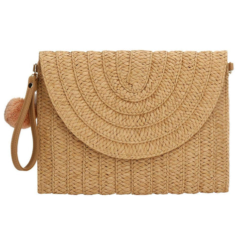 Verus Women Straw Purse Clutch Bag, Summer Straw Shoulder Woven Rattan Handbag Bags Beach Shoulder Tote Handbags (Light Brown) Verus Women Straw Purse Clutch Bag, Summer Straw Shoulder Woven Rattan Handbag Bags Beach Shoulder Tote Handbags (Light Brown)