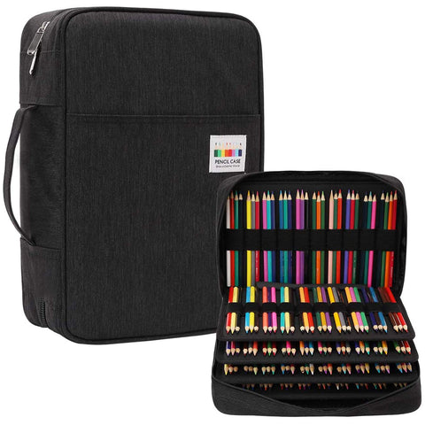 JAKAGO Large Capacity Pencil Case Holds 304 Coloured Pencils Waterproof Pen Bag Stationery Organizer for Colouring Pens, Artist Paint Brushes, Fineliners, Highlighter, Gel Pens, Gift for Art Student JAKAGO Large Capacity Pencil Case Holds 304 Coloured Pencils Waterproof Pen Bag Stationery Organizer for Colouring Pens, Artist Paint Brushes, Fineliners, Highlighter, Gel Pens, Gift for Art Student