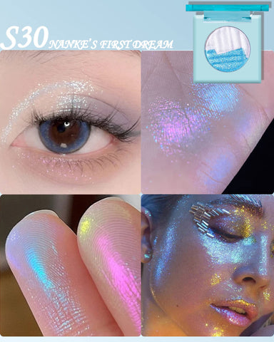Blue Green Glitter Eyeshadow Palette- 2 in 1 Multichrome Metallic Shimmer High-Pigmented Aurora Eye Shadow Powder, LongLasting Holographic Duochrome Chameleon Highlighter Eyeshadow Korean Makeup-S30 Blue Green Glitter Eyeshadow Palette- 2 in 1 Multichrome Metallic Shimmer High-Pigmented Aurora Eye Shadow Powder, LongLasting Holographic Duochrome Chameleon Highlighter Eyeshadow Korean Makeup-S30