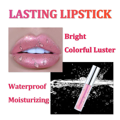 Rosarden Long-Lasting Shiny Liquid Lipstick, Diamond Shimmer Metallic Lip Gloss, Waterproof, Moisturizing, Popular Shiny Lip Gloss for Face & Eyes Makeup Rosarden Long-Lasting Shiny Liquid Lipstick, Diamond Shimmer Metallic Lip Gloss, Waterproof, Moisturizing, Popular Shiny Lip Gloss for Face & Eyes Makeup