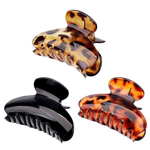3 Pcs Hair Jaw Clips, 7cm x 4cm/2.8inch x 1.6inch Medium Acrylic Hair Claw Clips for Girls and Women 3 Pcs Hair Jaw Clips, 7cm x 4cm/2.8inch x 1.6inch Medium Acrylic Hair Claw Clips for Girls and Women