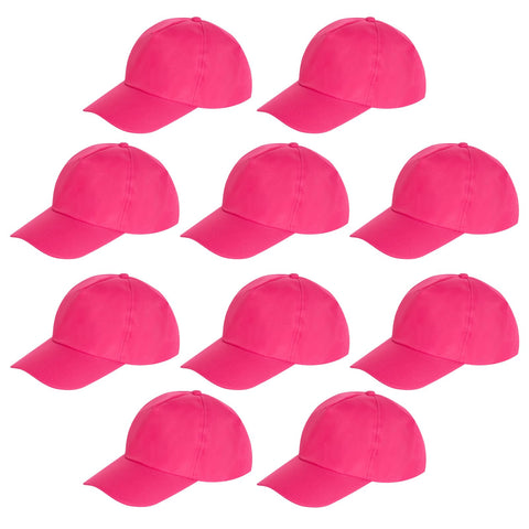 Yookat 10 Pieces DIY Baseball Sun Hats - Customizable Rose Red Caps for DIY Projects Yookat 10 Pieces DIY Baseball Sun Hats - Customizable Rose Red Caps for DIY Projects