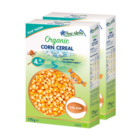 Fleur Alpine Baby Food Organic Corn Baby Cereal Pack of 2 Baby Porridge Delicious Breakfast Meals Nutritious and Instant Gluten Free Porridge 4+ Months with No Added Sugars 2x7 Servings, 8.0 ounces Fleur Alpine Baby Food Organic Corn Baby Cereal Pack of 2 Baby Porridge Delicious Breakfast Meals Nutritious and Instant Gluten Free Porridge 4+ Months with No Added Sugars 2x7 Servings, 8.0 ounces