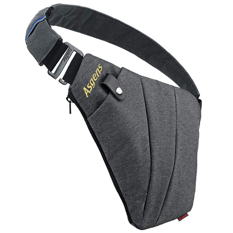 Asgens Crossbody Sports Chest Bag Practical Multi-purpose Anti-theft Security Sling Bag Waterproof Messenger Bag Leisure Portable for Teenagers&Adults Travel Outdoor(Gray, Right Handed) Asgens Crossbody Sports Chest Bag Practical Multi-purpose Anti-theft Security Sling Bag Waterproof Messenger Bag Leisure Portable for Teenagers&Adults Travel Outdoor(Gray, Right Handed)