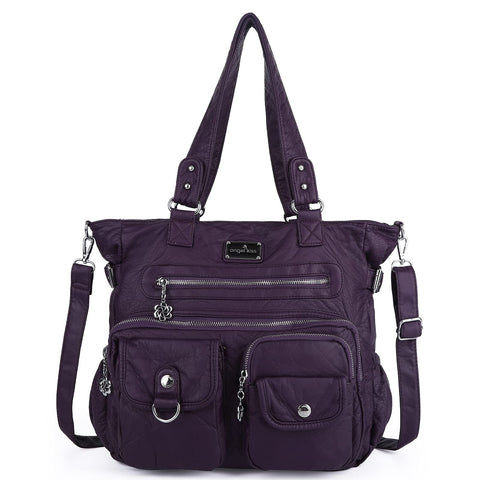 Angelkiss Purses and Handbag for Women Soft PU Leather Shoulder Handbag Hobo Bags Satchel Shoulder Bags Ladies Tote Crossbody Travel Bag PURPLE Angelkiss Purses and Handbag for Women Soft PU Leather Shoulder Handbag Hobo Bags Satchel Shoulder Bags Ladies Tote Crossbody Travel Bag PURPLE
