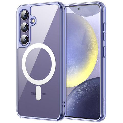 JETech Magnetic Case for Samsung Galaxy S24 5G, Compatible with MagSafe, Shockproof Protective Phone Cover, Non-Yellowing Hard Clear PC Back (Cobalt Violet) JETech Magnetic Case for Samsung Galaxy S24 5G, Compatible with MagSafe, Shockproof Protective Phone Cover, Non-Yellowing Hard Clear PC Back (Cobalt Violet)