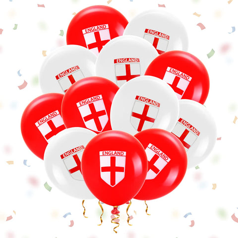 AhfuLife 32pcs England St George Balloons for Euro Decorations 2024, Red and White Latex Balloons for England National Day, St. George's Party Decorations AhfuLife 32pcs England St George Balloons for Euro Decorations 2024, Red and White Latex Balloons for England National Day, St. George's Party Decorations
