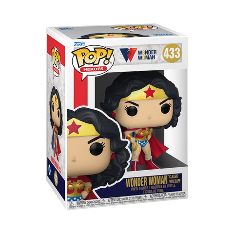 Funko POP Heroes: Wonder Woman 80th - Wonder Woman (Classic with Cape), Multicolor, Standard, (55008) Funko POP Heroes: Wonder Woman 80th - Wonder Woman (Classic with Cape), Multicolor, Standard, (55008)