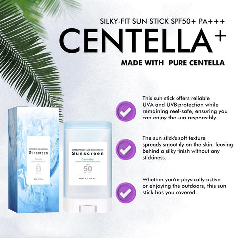 Centella Face Sunscreen Stick Sunscreen Sun Stick SPF50+ PA++ Lightweight Sunscreen Stick Face, Moisture Stick Sunscreen Korean, No Sticky Refreshing Sun Stick for All Skin Type Centella Face Sunscreen Stick Sunscreen Sun Stick SPF50+ PA++ Lightweight Sunscreen Stick Face, Moisture Stick Sunscreen Korean, No Sticky Refreshing Sun Stick for All Skin Type