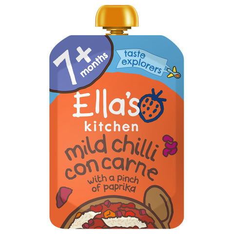 Ella's Kitchen Chilli Con Carne Baby Food Pouch 7+ Months 130g (Pack of 6) Ella's Kitchen Chilli Con Carne Baby Food Pouch 7+ Months 130g (Pack of 6)