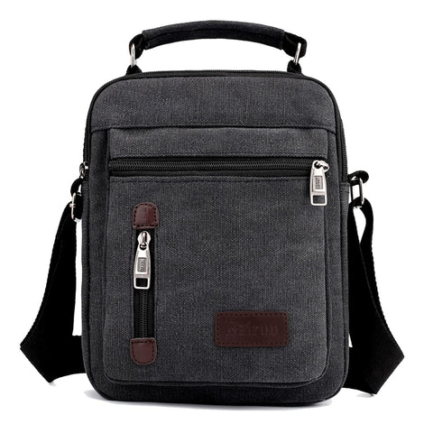 A-QMZL Mens Shoulder Bag Canvas Messenger Bags Travel Crossbody Bag Large Capacity Casual Handbag with Multiple Pockets for Working Shopping Hiking Daily Use (black) A-QMZL Mens Shoulder Bag Canvas Messenger Bags Travel Crossbody Bag Large Capacity Casual Handbag with Multiple Pockets for Working Shopping Hiking Daily Use (black)