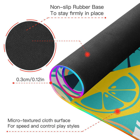 Citrus Lime Lemon Wireless Charging Mouse Pad for Mobile Phone Extra Large Gaming Mousepad with 13 Lighting Modes Extended Desk Mat for Gaming MacBook PC Laptop Desk Home Office Citrus Lime Lemon Wireless Charging Mouse Pad for Mobile Phone Extra Large Gaming Mousepad with 13 Lighting Modes Extended Desk Mat for Gaming MacBook PC Laptop Desk Home Office