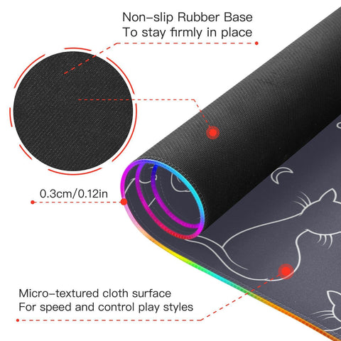 Cat Star Night Wireless Charging Mouse Pad for Mobile Phone Extra Large Gaming Mousepad with 13 Lighting Modes Keyboard Mat for Gaming MacBook PC Laptop Desk Home Office Cat Star Night Wireless Charging Mouse Pad for Mobile Phone Extra Large Gaming Mousepad with 13 Lighting Modes Keyboard Mat for Gaming MacBook PC Laptop Desk Home Office