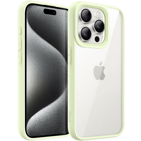 JETech Case for iPhone 15 Pro Max 6.7-Inch, Shockproof Phone Bumper Cover, Solid Color Matte TPU Frame, Anti-Scratch Clear Back (Green) JETech Case for iPhone 15 Pro Max 6.7-Inch, Shockproof Phone Bumper Cover, Solid Color Matte TPU Frame, Anti-Scratch Clear Back (Green)