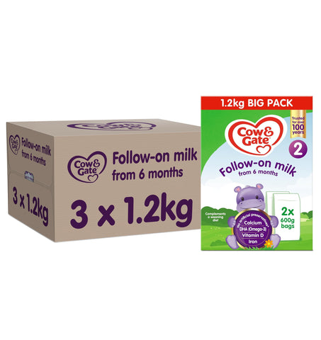 Cow & Gate 2 Follow On Baby Milk Powder Formula, 6-12 Months, 1.2K (Pack of 3) Cow & Gate 2 Follow On Baby Milk Powder Formula, 6-12 Months, 1.2K (Pack of 3)