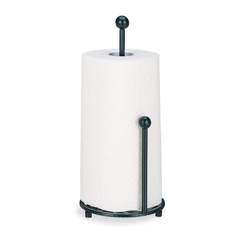 Relaxdays 10026418, Green Standing Kitchen Roll Dispenser, Paper Towel Holder, Vintage, Country Style, Cast Iron, Height: 33 cm Relaxdays 10026418, Green Standing Kitchen Roll Dispenser, Paper Towel Holder, Vintage, Country Style, Cast Iron, Height: 33 cm