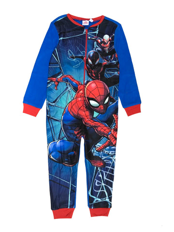 Marvel Spiderman Boys Fleece Onesie 4-5 Years Blue Marvel Spiderman Boys Fleece Onesie 4-5 Years Blue