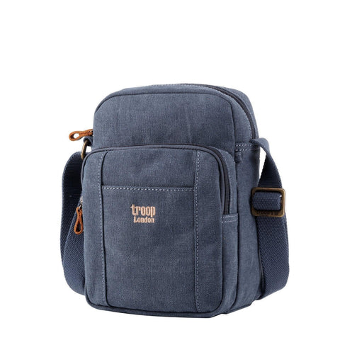 Troop London TRP0370 Classic Canvas Across Body Bag Burgundy Troop London TRP0370 Classic Canvas Across Body Bag Burgundy