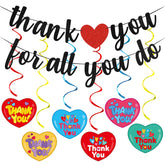 Black Thank You for All You Do Banner Thank You Teachers Banner Teacher Appreciation Banner Employee Appreciation Banner Teacher/Employee Appreciation Decorations