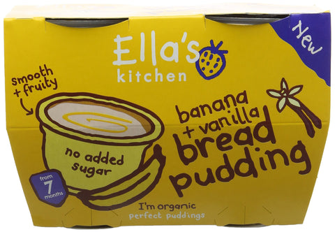 Ella's Kitchen Organic Banana and Vanilla Bread Pudding, 4 x 80g Ella's Kitchen Organic Banana and Vanilla Bread Pudding, 4 x 80g