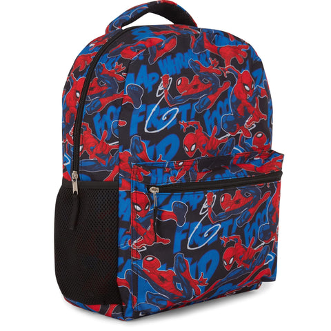 Marvel Comics Allover School Backpack - Avengers, Spiderman, Captain America, Iron Man Hulk - Officially Licenced Bookbag for Boys & Girls (Black Spiderman) Marvel Comics Allover School Backpack - Avengers, Spiderman, Captain America, Iron Man Hulk - Officially Licenced Bookbag for Boys & Girls (Black Spiderman)