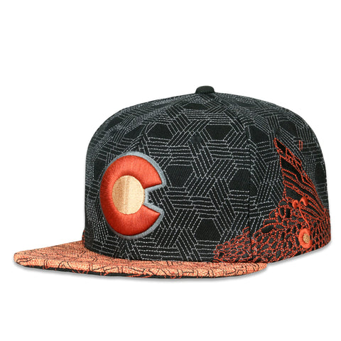Grassroots California - Red Rocks Black & Red Snapback, Shallow Style, 100% Cotton, Embroidered Design, Designed Interior (S/M) Grassroots California - Red Rocks Black & Red Snapback, Shallow Style, 100% Cotton, Embroidered Design, Designed Interior (S/M)