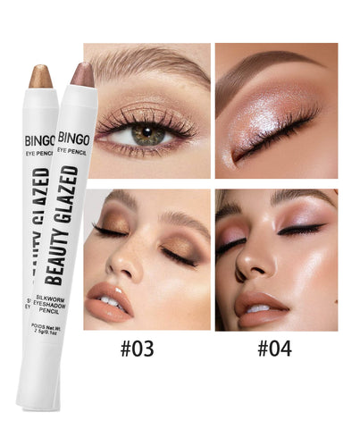 Glitter Cream Eyeshadow Stick - 2Pcs Waterproof Long Lasting Champagne Rose Gold Shimmer Metallic Eye Shadow Eye Liner Crayon Automatic Makeup Pencil, No Crease Eye Highlighter Brightener Pen - 03+04 Glitter Cream Eyeshadow Stick - 2Pcs Waterproof Long Lasting Champagne Rose Gold Shimmer Metallic Eye Shadow Eye Liner Crayon Automatic Makeup Pencil, No Crease Eye Highlighter Brightener Pen - 03+04