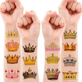 84 PCS Crown Tattoo Temorary Princess Crown Tattoos Stickers Birthday Party Favors Decorations Decor Supplies Theme Bachelorette Party Crown for Kids Cute Gifts Prizes Rewards