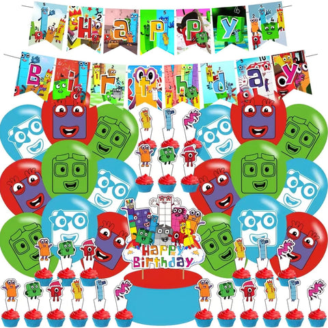 Number -Blocks Birthday Party Decoration,Number-Blocks Theme Birthday Banner, Cake Topper, Latex Balloons for Blocks Birthday Party Supplies Number -Blocks Birthday Party Decoration,Number-Blocks Theme Birthday Banner, Cake Topper, Latex Balloons for Blocks Birthday Party Supplies