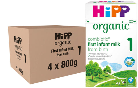 HiPP Organic 1 First Infant Baby Milk Powder Formula, From Birth, 800g (Pack of 4) HiPP Organic 1 First Infant Baby Milk Powder Formula, From Birth, 800g (Pack of 4)
