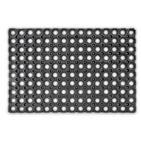 Relaxdays Rubber Doormat 60 x 40 cm Water-Proof No-Slip Welcome Mat Cuttable, Black Relaxdays Rubber Doormat 60 x 40 cm Water-Proof No-Slip Welcome Mat Cuttable, Black