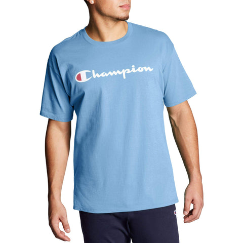 Champion Classic, Everyday Tee, Comfortable Soft Men's T-Shirt (Reg. Or Big & Tall), Swiss Blue Champion Classic, Everyday Tee, Comfortable Soft Men's T-Shirt (Reg. Or Big & Tall), Swiss Blue
