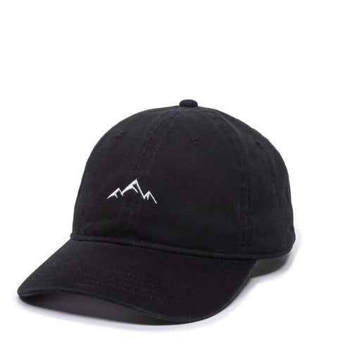 Outdoor Cap Mountain Dad Hat - Unstructured Soft Cotton Cap Black Outdoor Cap Mountain Dad Hat - Unstructured Soft Cotton Cap Black