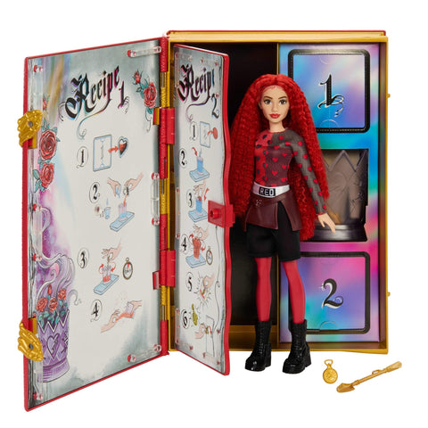 Mattel Disney Descendants: The Rise of Red - Red, Daughter of Queen of Hearts Doll & Playset, The Sorcerer’s Cookbook, Mix for Slime & Surprises Mattel Disney Descendants: The Rise of Red - Red, Daughter of Queen of Hearts Doll & Playset, The Sorcerer’s Cookbook, Mix for Slime & Surprises