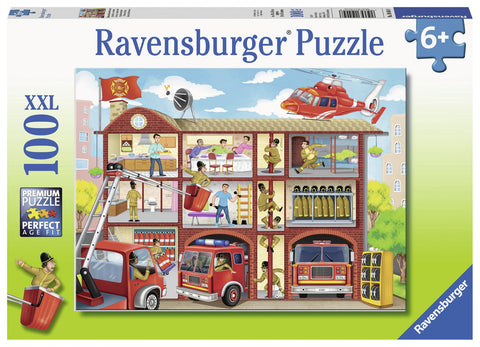 Ravensburger 10404 Firehouse Frenzy, 100 Piece Puzzle for Kids, Every Piece is Unique, Pieces Fit Together Perfectly, Multicolor, 19.5" x 14.25" Ravensburger 10404 Firehouse Frenzy, 100 Piece Puzzle for Kids, Every Piece is Unique, Pieces Fit Together Perfectly, Multicolor, 19.5" x 14.25"